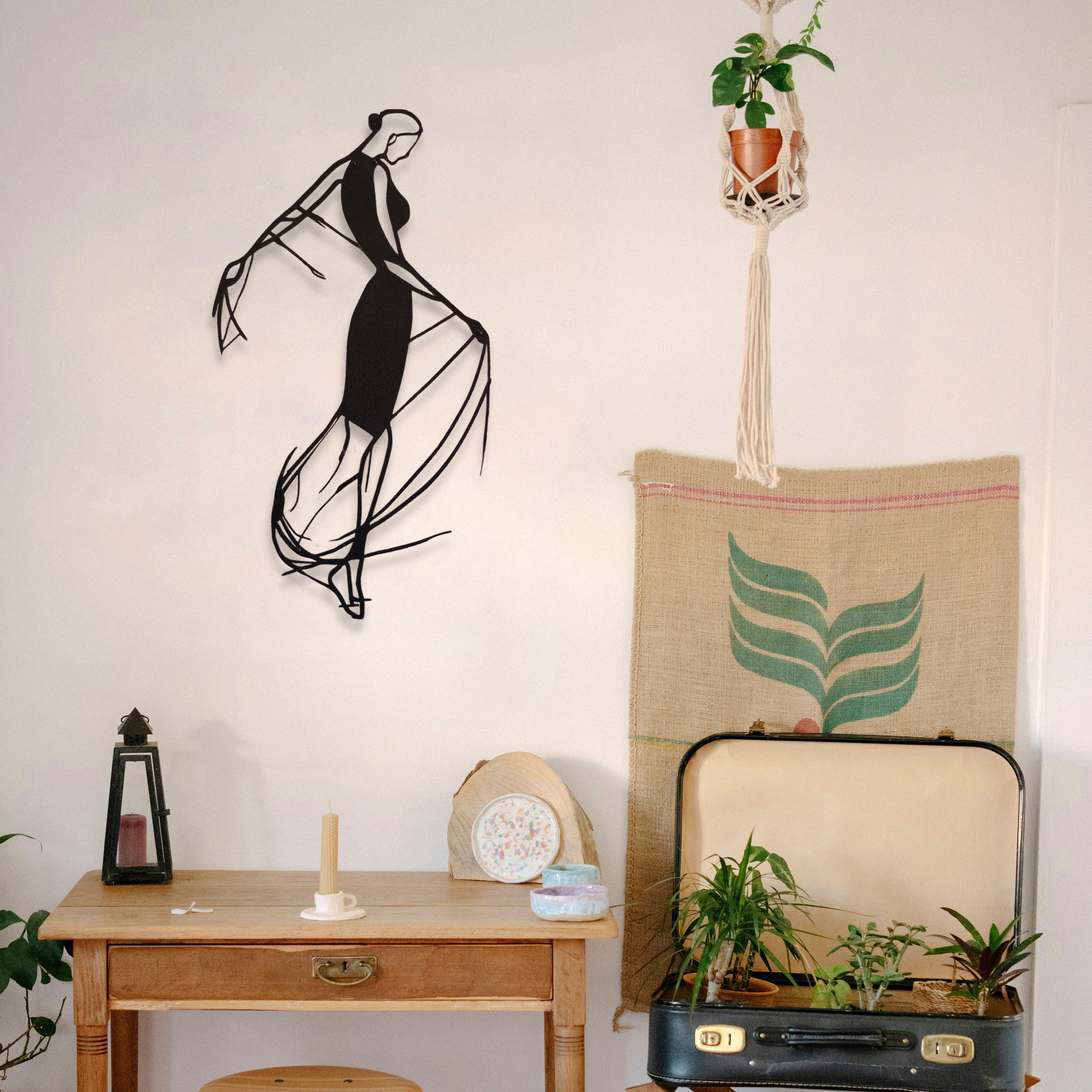 Balerin Metal Duvar Dekoru