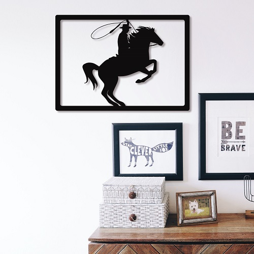 Kovboy Metal Duvar Dekoru