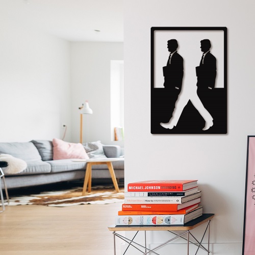 İki Adam Metal Duvar Dekoru